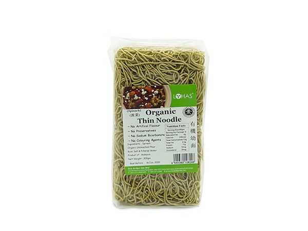 Organic Thin Noodles - Spinach