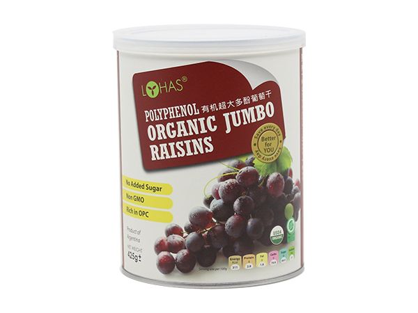 Organic Polyphenols Raisins (with seeds)